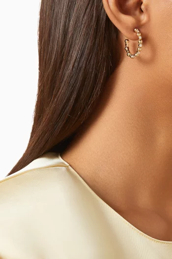 Small Gifu Diamond Hoop Earrings in 18kt Yellow Gold