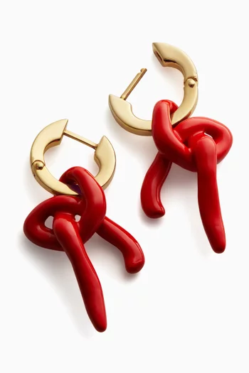 Knot Earrings in 18kt Gold-finish Sterling Silver