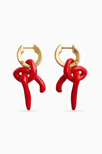 Knot Earrings in 18kt Gold-finish Sterling Silver