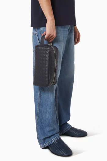 حقيبة صغيرة جلد مجدول للسفر