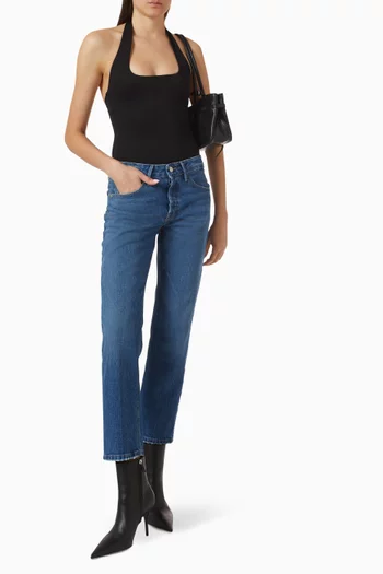 Good Vintage Straight Ankle Jeans in Denim