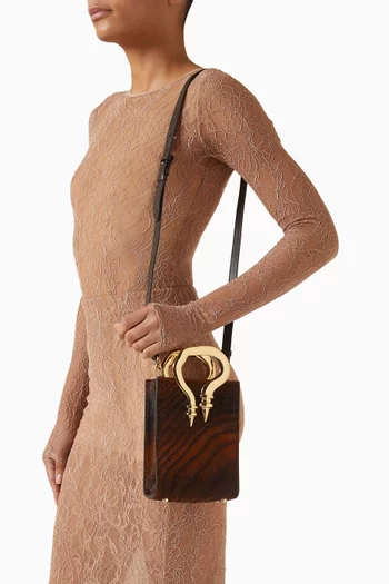 Mini Malleable Top-handle Bag in Calf hair