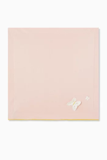 Butterfly Baby Blanket in Cotton-knit