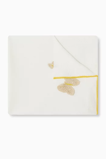 Butterfly Baby Blanket in Cotton-knit