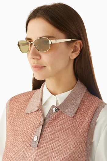 Rectangle Sunglasses in Metal