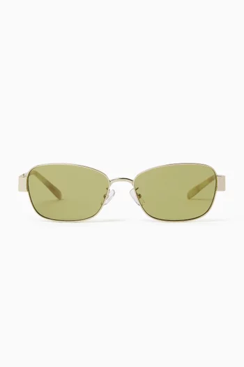 Rectangle Sunglasses in Metal