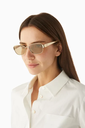 Rectangle Sunglasses in Metal