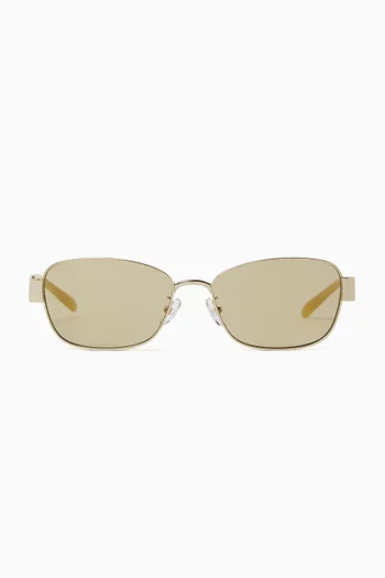 Rectangle Sunglasses in Metal