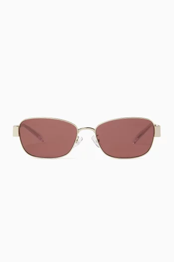 Rectangle Sunglasses in Metal
