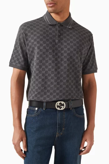 Interlocking G Buckle Belt in Leather