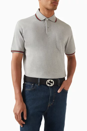 Interlocking G Buckle Belt in GG Canvas