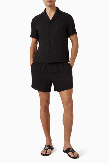 GG Jacquard Shorts in Silk