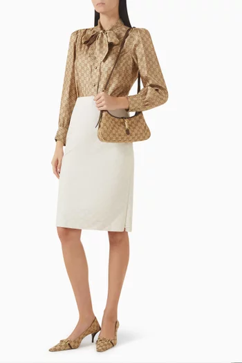 Small Jackie Slim Shoulder Bag in Canvas