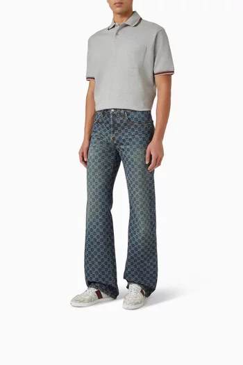 GG Logo Sneakers in Leather