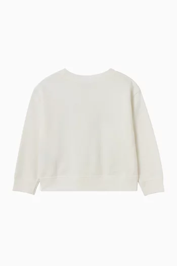 Felted Logo Sweatshirt in Cotton-jersey