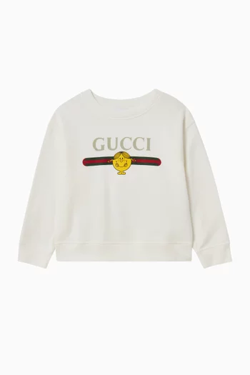 Felted Logo Sweatshirt in Cotton-jersey