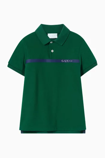 Logo Polo T-shirt in Cotton
