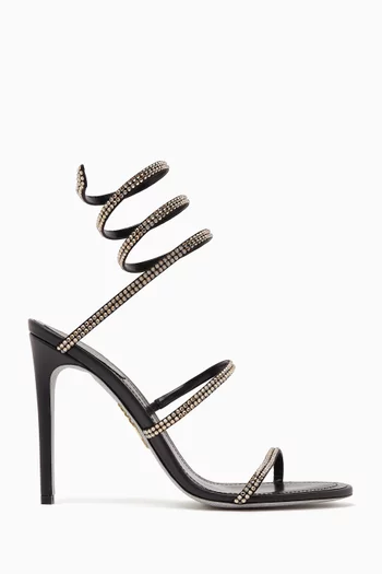 صندل كليو مرصع بكريستال بكعب 105 مم ستان