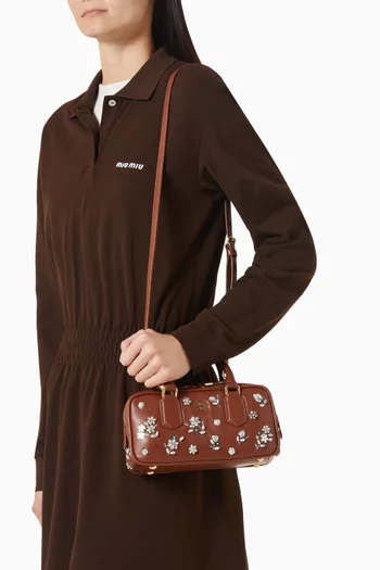 Arcadie Embroidered Top-handle Bag in Nappa Leather