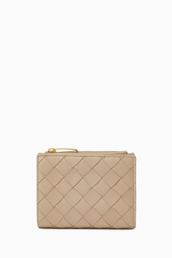 Small Bi-fold Wallet in Intrecciato Leather