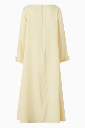 Floral-embellished A-line Dress