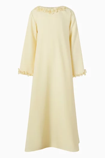 Floral-embellished A-line Dress