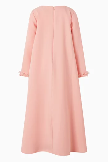 Floral-embellished A-line Dress