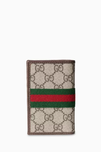 Ophidia Card Case in GG Fabric