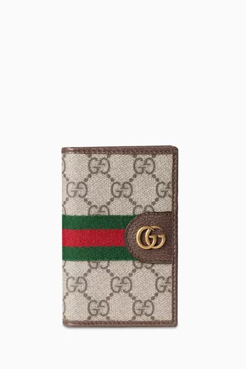 Ophidia Card Case in GG Fabric