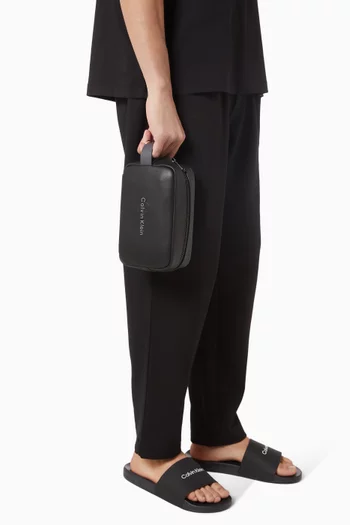 Embossed Monologo Wash Bag