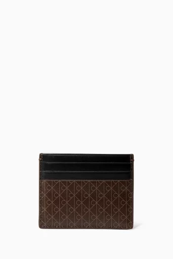 Emblem Card Case in Faux Leather