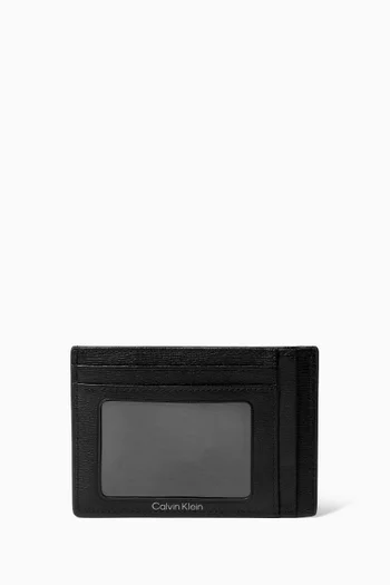 Emblem Logo Cardholder in Leather