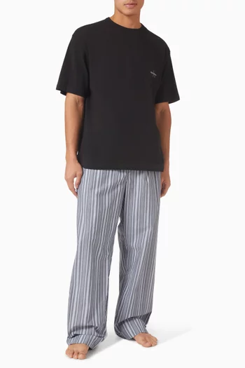 Logo Striped Sleep Pants