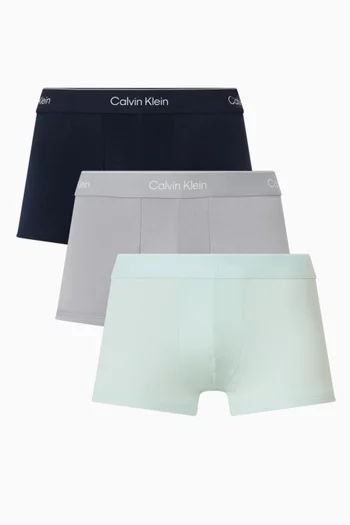 Low Rise Trunks in Icon Cotton Stretch, Set of 3