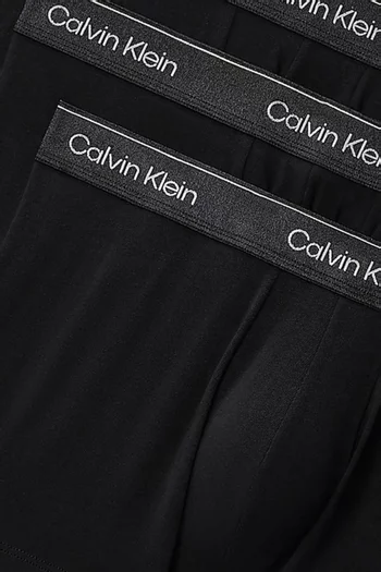 Logo Boxer Briefs in Stretch Cotton, Set of 3