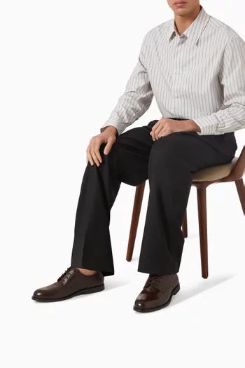 Lace-up Derby Shoes in Leather