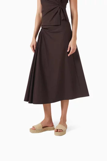 حذاء مفتوح بتصميم بنعل مزدوج قنب خشن منسوج