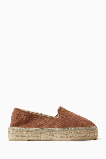 حذاء إسبادريل بنعل مزدوج قنب خشن منسوج