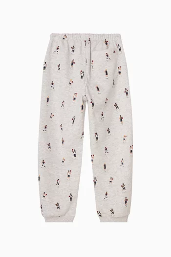 Graphic-print Sweatpants in Cotton