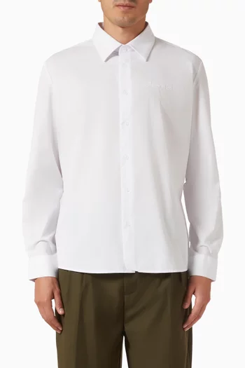 قميص رسمي بشعار الماركة الشهير مزيج قطن