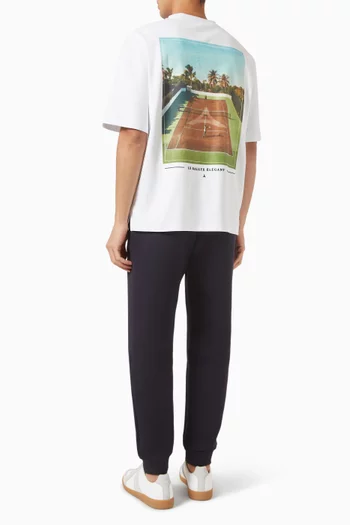 Aaron Tennis Theme T-shirt in Cotton