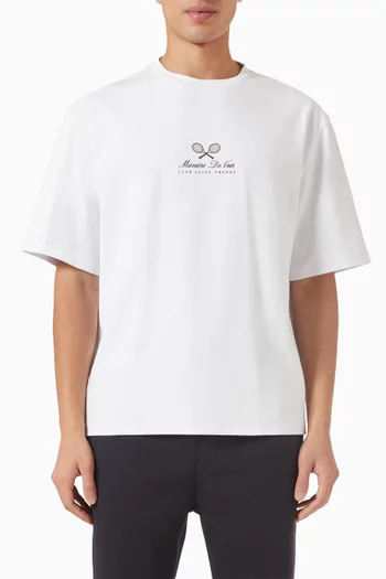 Aaron Tennis Theme T-shirt in Cotton