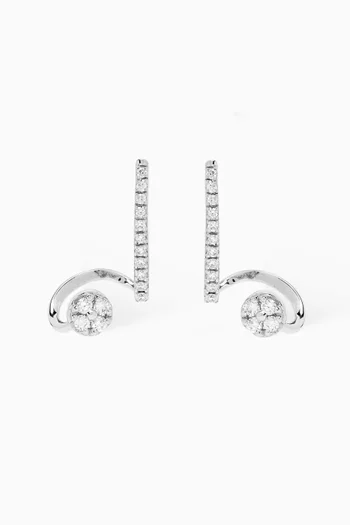 Youth Diamond Earrings in 18kt White Gold