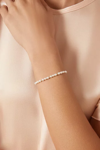 سوار كيكو جولي مزين باللؤلؤ ذهب عيار 18