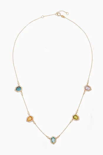 Springs Rosette Necklace in 18kt Yellow Gold