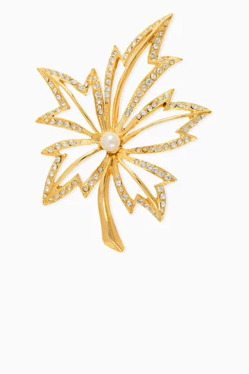 بروش نابير بتصميم ورق شجر فينتج من الثمانينيات