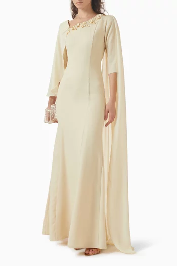 Bead-embellished Floral Dress