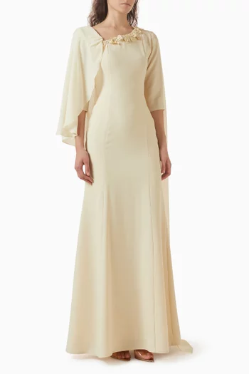 Bead-embellished Floral Dress