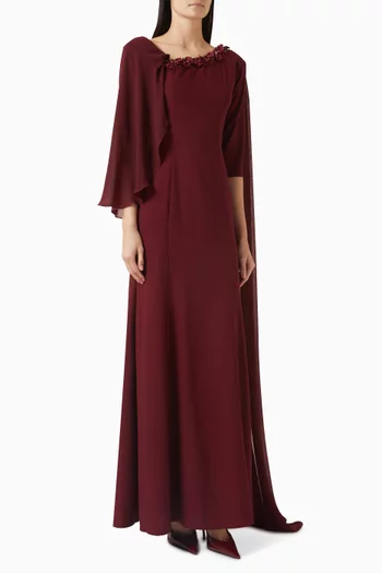 Bead-embellished Floral Dress