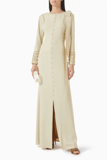 Embellished Button Dress